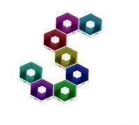 Rehoetom Lot de 8 panneaux lumineux hexagonaux RVB, 16 m de couleurs, appliques murales modulaires contrôlées par application pour jeux, fêtes, décoration d'intérieur