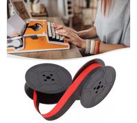 Rehoetom Lot de rubans encreurs pour machines portables et calculatrices, bande de couleur rouge et noir, matériau nylon, 9 x 5 x 1,5 cm, compatible avec les modèles à double cercle,