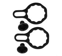 Rehoetom Lot d'écrous à vis avec plaque de verrouillage pour moulinet de pêche A/D/S P3 - Compatible avec moulinets de 9 à 12 mm, 2 plaques + 2 écrous (noir)