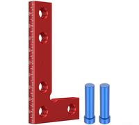 Rehoetom Mini règle carrée pour bord droit et ligne centrale - Jauge de marquage en alliage d'aluminium anodisé - Double goupille de fixation pour une recherche centrale fiable (métrique-mm)