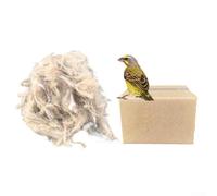 Rehoetom Nid d'oiseau naturel en jute et coton pour petits animaux de compagnie - 20g/40g/80g mélange avec lin et laine peignée, idéal pour perruches, inséparables, cacatis (80g)