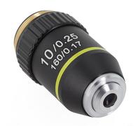 Rehoetom Objectif de microscope pour utilisation achromatique, grossissement 4X/20X/40X/60X/100X, norme DIN 45 mm, longueur du tube 160 mm, ressort pour protection de diapositive, ()