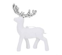 Rehoetom Ornement de renne de Noël en forme d'élan - Statue de cerf - Artisanat - Décoration de table pour cheminée, vitrine, jardin, affichage d'histoires (bleu)