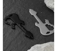 Rehoetom Porte-clés multifonction en acier inoxydable avec décapsuleur, tournevis, pour clé de rayon de vélo, règle pour randonneurs, (noir) (pour tigre)