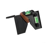 Rehoetom Poteau de clôture horizontal avec 3 niveaux pour alignement vertical et d'angle des tubes d'angle, rapporteur en plastique pour projets de construction et de bricolage (noir)