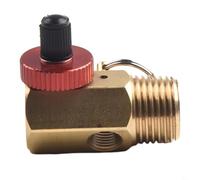 Rehoetom Pour compresseur d'air pour collecteur de réservoir d'air avec extrémité MNPT 1/2, port de calibre 1/8, port de sortie de tuyau 1/4 avec corps en laiton et ressort en acier inoxydable