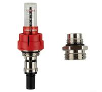 Rehoetom Régulateur de débit en laiton pour collecteur de chauffage avec verre de visée, DN15 Système de chauffage par le sol, compteur de débit 0,5-5 L/min, indicateur de débit d'eau pour le sol