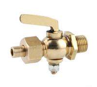 Rehoetom Robinet à poignée en laiton pour contrôle de l'eau, robinet en bronze avec matériau en cuivre pur, ouverture de broche standard, convient pour (1/4)