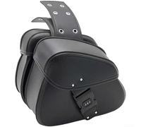 Rehoetom Sacoches de selle de moto vintage en cuir synthétique imperméable pour motos et vélos électriques, 31 x 22 x 10 cm, noir antique (serrure à code)