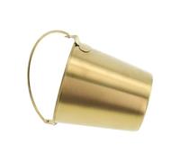 Rehoetom Seau à glace portable en acier inoxydable avec poignées pour collations, frites, bière froide, bar multifonction et récipient de service KTV, 1800 ml (700 ml, doré)