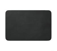Rehoetom Tapis de salle de bain en diatomite PU 60 x 40 cm - Séchage rapide absorbant avec dos en caoutchouc antidérapant, design fin qui s'adapte sous les portes, pour un nettoyage facile Noir