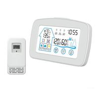 Rehoetom Thermohygromètre numérique pour intérieur et extérieur, mesure précise de la température et de l'humidité, alternative au thermostat non programmable (blanc)
