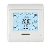 Rehoetom Thermostat programmable à écran tactile blanc, avec détection du sol et de l'air, horaire personnalisable sur 7 jours, contrôleur de température mural (3 A)