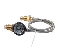 Rehoetom Tuyau modificateur de station de recharge pour bouteilles d'argon BS 341 No. 3 UK, G 1,6 cm, filetage à droite, tuyau tressé en acier inoxydable haute pression, gaz de soudure (style 1)