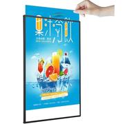 REHOOF Cadre Publicitaire Mural, Caisson Lumineux LED en Verre Trempé Ultrafin,Présentoir D'affiches Lumineux,Tableau De Menu pour Restaurants, Bars, Magasins, Panneaux D'affichage Enseignes A4