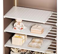 REHOOF Extensible Étagère De Placard Séparateur D'étagère pour Armoire Bibliothèque Placard Diviseur DIY Organisateur pour Cuisine Salle De Bains Bureau Chambre,Casiers,Domicile W24cm,L60-100cm
