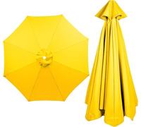REHOOF Housse De Rechange pour Parasol De Jardin, Protection UV pour Parasol De Jardin, Tissu Résistant Au Soleil Et À La Pluie,Auvent De Remplacement pour Parasol De Terrasse,Cour Plage E,3M/6Ribs