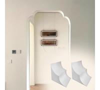 REHOOF Kit D'arche Arrondie pour Décoration Intérieure,Kit Universel De 2 Arches Mousse pour Portes,Moulure De Finition pour Ouvertures De Portes Circulaires pour Couloir Et Entrée Thick 10cm,25x25cm