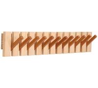 REHOOF Porte-Manteau Mural Rabattable En Bois,Sacs À Clés Et Crochets D'art Mural,Porte Serviette Salle De Bain,Crochet Mural Rabattable Pour Accrocher Manteaux, Clés, Chapeaux, Serviettes A,12 hooks