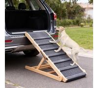 REHOOF Rampe pour Chien Voiture Pliable en Bois, Échelle De Voiture Pliante Escalier pour Grands Chiens, Supporter Un Poids De 50Kg Disponible pour Camion, Lit, Voiture,SUV,Légère Et Facile À Ranger