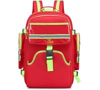 REHOOF Sac De Secouriste, Sac À Dos Médical d'urgence Vide, Sac De Survie,Kits d'urgence Médicale Sac De Stockage avec Bande Réfléchissante pour Les Urgences Au À Domicile Bateau Camping Randonnée