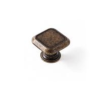 Lot de 4 boutons de meuble Carré zamak laitonné H.22 x l.30 x P.30 mm