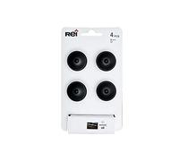 Rei Blister avec 4 boutons ronds pour meuble fabriqué en ZAMAK Finition noire mate MOD.3121 Ø30 mm