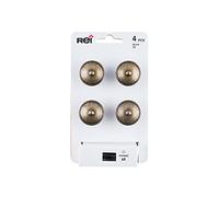 REI Lot de 4 Boutons de Meuble Rond zamak laitonné H.22 x l.30 x P.30 mm