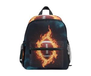 Reiacy Burning Footballs Petit sac à dos d'école, sac à dos pour enfant préscolaire, sac à dos décontracté pour l'école maternelle