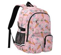 Reiacy Carotte Bow Resurrection Egg Pattern Sac à dos d'école pour enfants, grande capacité, sac à dos pour ordinateur portable, sac à dos de voyage pour collège