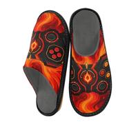 Reiacy Flaming Phoenix Pantoufles antidérapantes pour intérieur et extérieur Motif manette de jeu, Flaming Phoenix Manette de jeu, 6.5/7 UK, Moderne