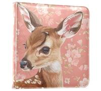 Reiacy Grand album photo autocollant - Livre de souvenirs en cuir Little Deer - Classeur à anneaux rechargeable avec 20 feuilles pouvant contenir des photos de 15,2 x 10,2 cm, 17,8 x 12,7 cm pour