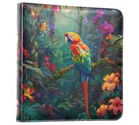 Reiacy Grand album photo autocollant - Perroquet Macaw Tropical DIY - Classeur à anneaux rechargeable avec 20 feuilles pouvant contenir des photos de 15,2 x 10,2 cm, 17,8 x 12,7 cm pour voyage en