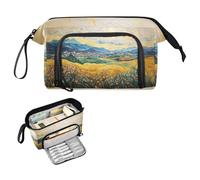 Reiacy Grande trousse à crayons Van V Gogh Grassland, grande capacité avec poignée, pour filles, garçons, femmes, idéale pour les voyages, l'école, le bureau