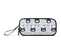 Reiacy Jolie trousse à crayons simple avec compartiments à fermeture éclair pour enfants adolescents école bleu marine, multicolore, Taille unique, Régulier