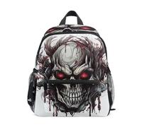 Reiacy Petit sac à dos d'école pour enfant avec squelette humain aux yeux rouges