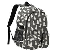 Reiacy Sac à dos d'école fantôme mignon pour enfants, grande capacité, sac à dos pour ordinateur portable, sac à dos de voyage pour collège