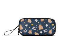 Reiacy Trousse à crayons Capybara avec compartiments à fermeture éclair pour enfants, adolescents, école - Bleu marine, multicolore, Taille unique, Régulier