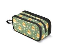 Reiacy Trousse à crayons mignonne avec visages de canard et fleurs pour garçons et filles, grande capacité, trousse à crayons à 3 compartiments, organiseur de papeterie, trousse à marqueurs pour