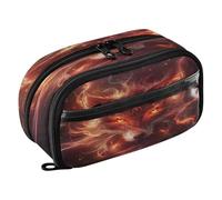 Reiacy Trousse à crayons Wolf Flame Dream - Étanche - Fermeture éclair - Avec séparateur en polyéthylène - Grande capacité - Pour l'école et le bureau