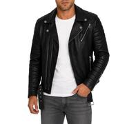 Reichstadt veste homme cuir similicuir style biker bomber aviateur loisirs | Cuir véritable ou similicuir, style biker, bomber et aviateur, coupe blouson, pour quotidien, loisirs, mi-saison