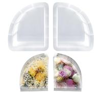Reicyfang Lot de 2 grands moules en résine pour serre-livres en géode de silicone, moules en résine époxy pour la conservation des fleurs, serre-livres, organisateur de bureau, décoration de maison