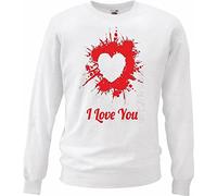 Reifen-Markt Sweat-shirt I Love You I Love You I Love You - Saint Valentin - Amour - Mariage - Fiancement en blanc, Weiß, 152 cm
