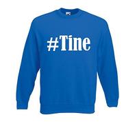 Reifen-Markt Sweat-shirt pour enfant #Tine Taille 104 Couleur : bleu imprimé blanc