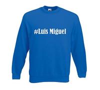 Reifen-Markt Sweatshirt Femme #Luis Miguel Taille XL Couleur Bleu Imprimé Blanc