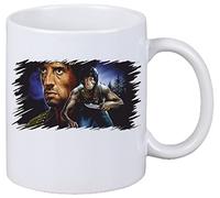 Reifen-Markt Tasse de Café Tasse à Thé … Coffee Mug Rambo Fan Coupe thé 9.5cm Hauteur 9 cm de Diamètre 8 cm Volume 330 ML Le pour Leur Partenaire - Collègue - Amis