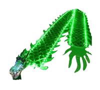 REIFOR Danse du Dragon Ruban De Danse du Dragon À Lumière LED, Nouvel an Chinois, WU Long, Banderole De Fitness, Ruban De Fitness du Dragon Danse du Lion(8m)