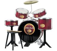 REIG Batterie - Grosse caisse - Tambours 2 sons et cymbale - Baguettes pros