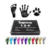 ReignDrop Tampon encreur pour empreintes de pieds et de mains de bébé - Crée un tampon souvenir impressionnant et durable pour les nourrissons et les enfants. Anti-taches, facile à nettoyer, sûr et