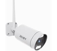 REIGY 5MP Bullet Caméra Surveillance WiFi Extérieure, Compatible NVR | 2560x1920P Caméra de Sécurité sans Fil, Coque Métallique Détection Mouvements Vision Nocturne Couleur Audio Bidirectionnel